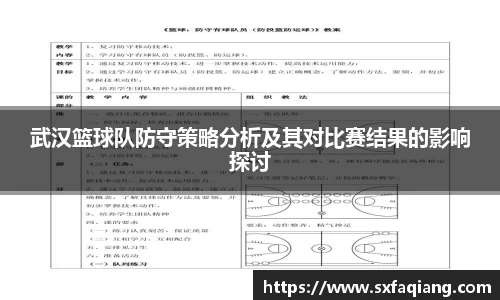 武汉篮球队防守策略分析及其对比赛结果的影响探讨